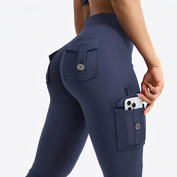 Women's High Waisted Scrunch Flare Yoga Leggings with Pockets