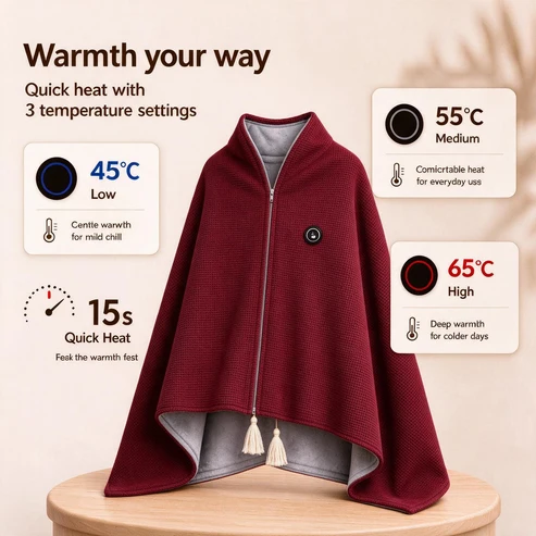 🔥Black friday Sale🔥Portable Heated Blanket Shawl