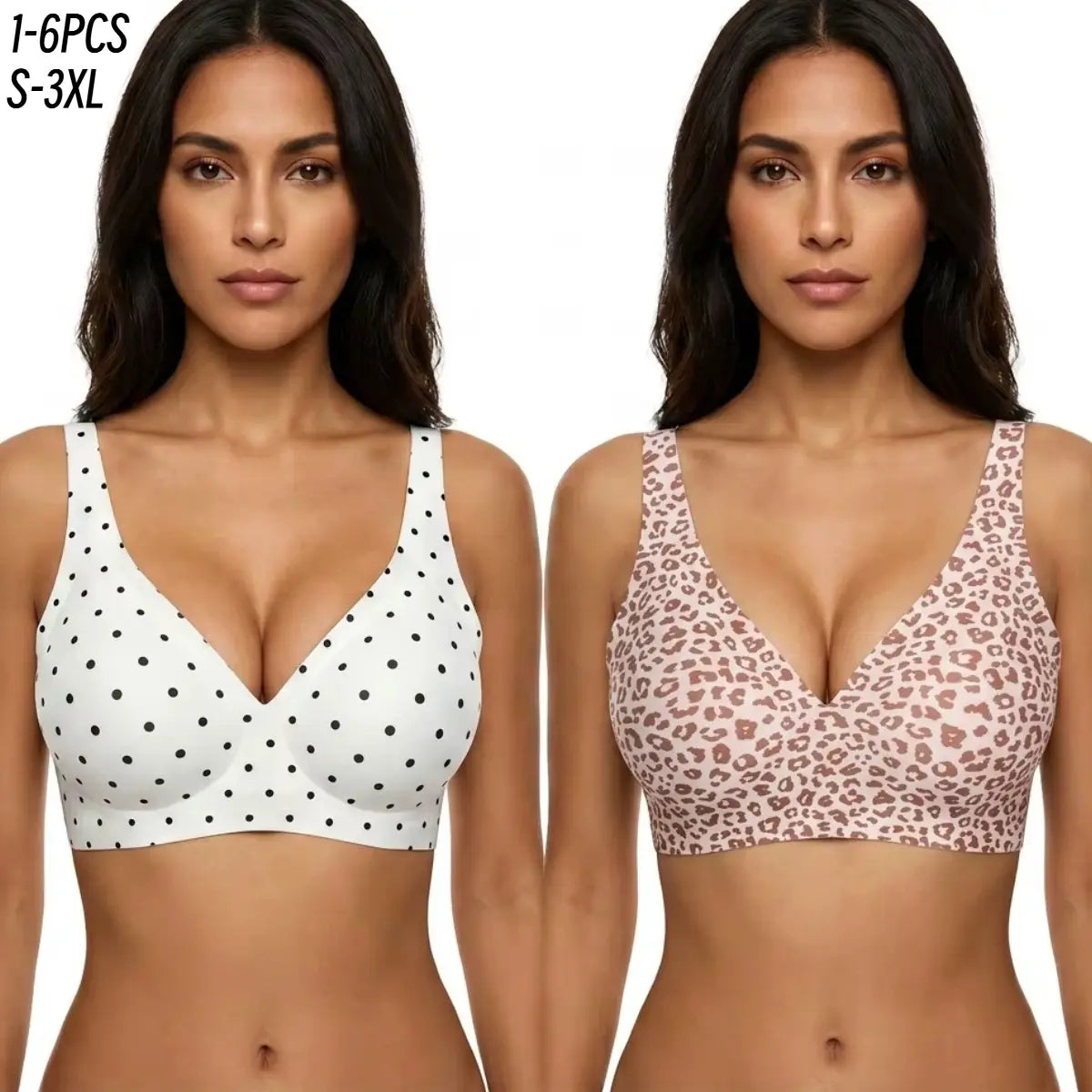 Jelly Deep V Seamless Push Up Bra