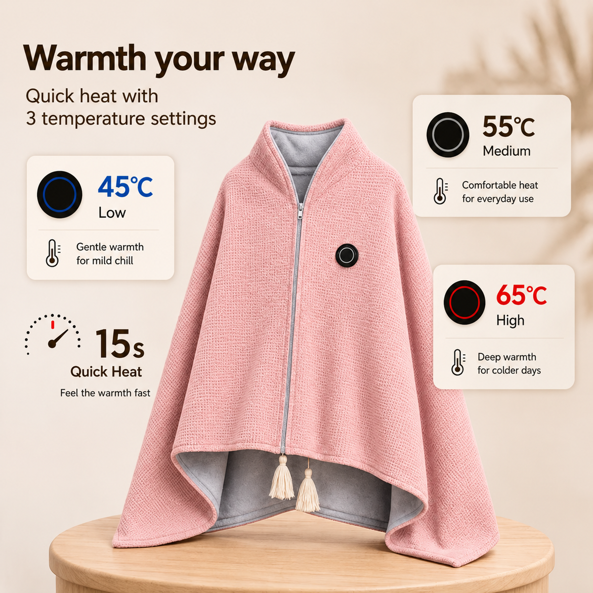 🔥Black friday Sale🔥Portable Heated Blanket Shawl
