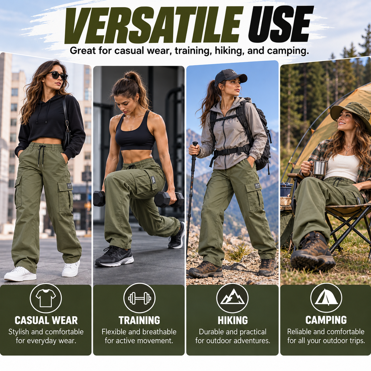 Women's Cargo Pants: With Pockets