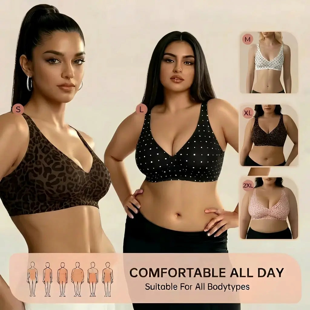 Jelly Deep V Seamless Push Up Bra