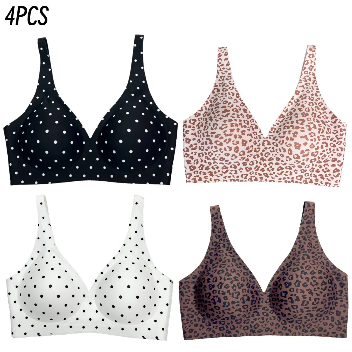 Jelly Deep V Seamless Push Up Bra